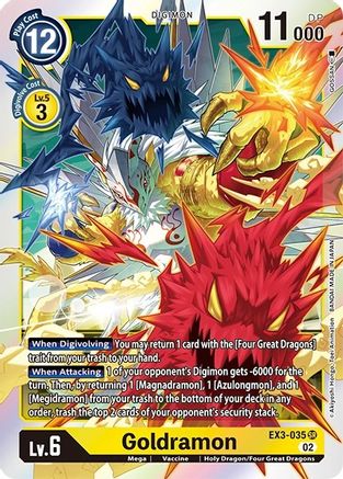 Goldramon (Revision Pack) - EX3-035 - Super Rare available at 401 Games Canada