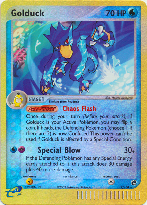 Golduck - 17/100 - Rare - Reverse Holo available at 401 Games Canada