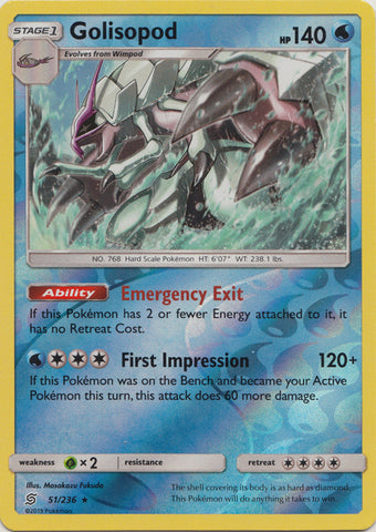 Golisopod - 51/236 - Holo Rare - Reverse Holo available at 401 Games Canada