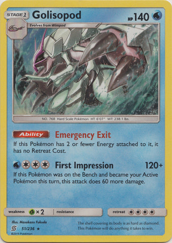 Golisopod - 51/236 - Holo Rare available at 401 Games Canada