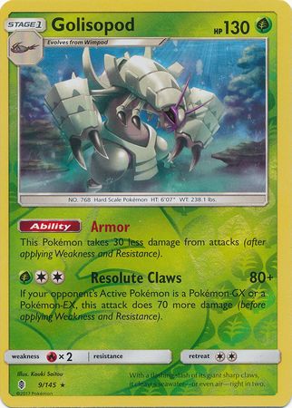 Golisopod - 9/145 - Holo Rare - Reverse Holo available at 401 Games Canada