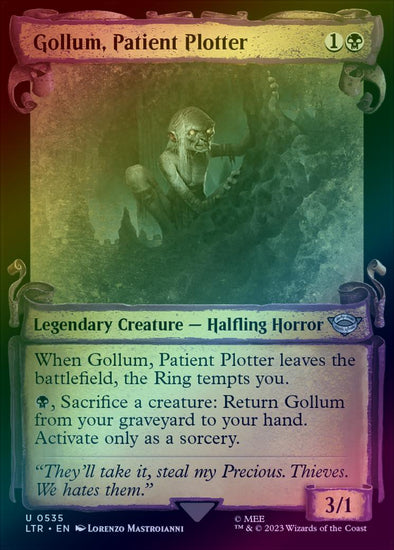 401 Games Canada - Gollum, Patient Plotter - Scroll Showcase (Foil) (LTR) 401 Games Canada - Gollum, Patient Plotter - Scroll Showcase (Foil) (LTR)