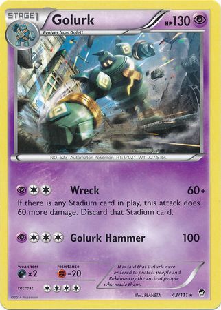 Golurk - 43/111 - Rare available at 401 Games Canada