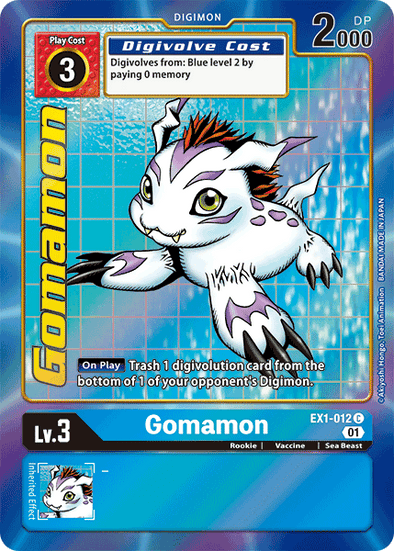 Gomamon (Alternate Art) - EX1-012 - Common available at 401 Games Canada