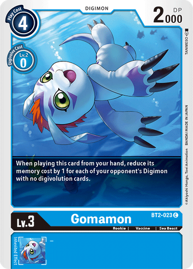 Gomamon - BT2-023 - Common available at 401 Games Canada