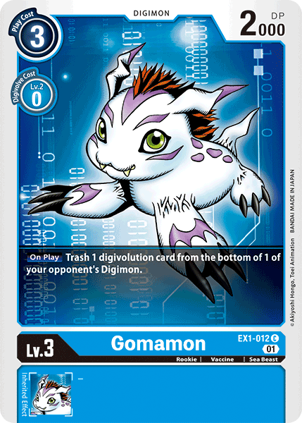 Gomamon - EX1-012 - Common available at 401 Games Canada