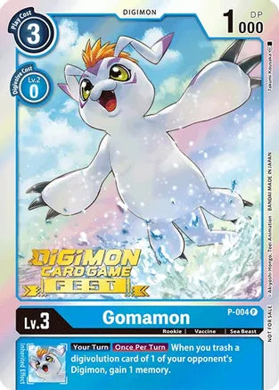 Gomamon - P-004 - (Digimon Card Game Fest 2022) available at 401 Games Canada