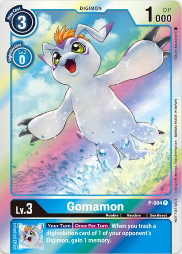 Gomamon - P-004 - (Rainbow) Promo available at 401 Games Canada