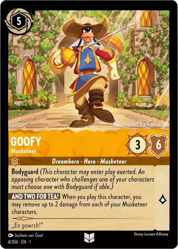 Goofy (Musketeer) - 4/204 - Uncommon available at 401 Games Canada