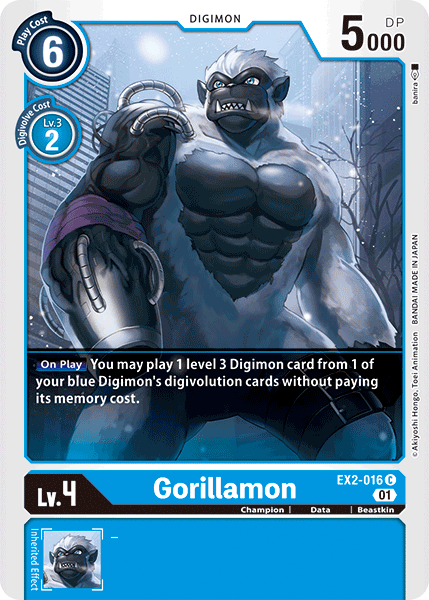 Gorillamon - EX2-016 - Common available at 401 Games Canada