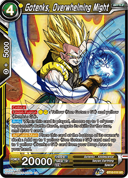 Gotenks, Overwhelming Might - BT10-111 - Uncommon (FOIL) (Reprint) available at 401 Games Canada