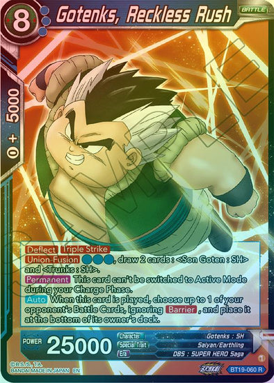 Gotenks, Reckless Rush - BT19-060 - Rare (Foil) available at 401 Games Canada