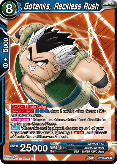 Gotenks, Reckless Rush - BT19-060 - Rare available at 401 Games Canada