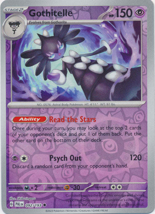 Gothitelle - 092/193 - Uncommon - Reverse Holo available at 401 Games Canada