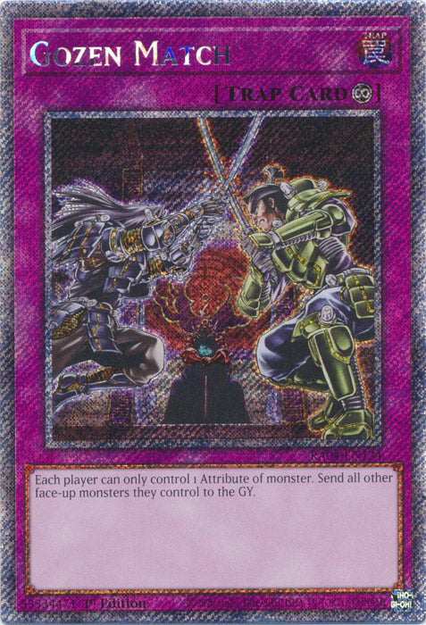 Gozen Match (Platinum Secret Rare) - RA04-EN134 - Platinum Secret Rare - 1st Edition