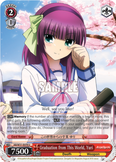 Graduation from This World, Yuri - AB/W31-E078 - Uncommon available at 401 Games Canada