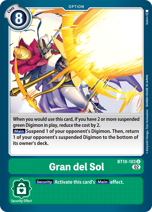 Gran del Sol - BT10-103 - Uncommon available at 401 Games Canada