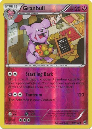 Granbull - 99/162 - Uncommon - Reverse Holo available at 401 Games Canada