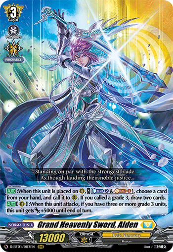 Grand Heavenly Sword, Alden - D-BT01/007 - Triple Rare available at 401 Games Canada