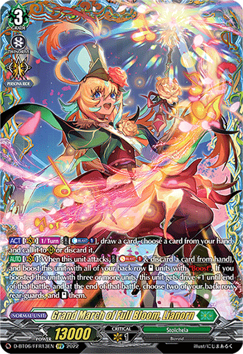 Grand March of Full Bloom, Lianorn - D-BT06/FFR13 - Double Frame Rare available at 401 Games Canada
