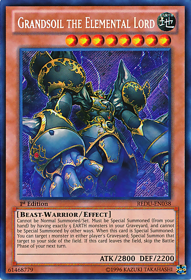 Grandsoil the Elemental Lord - REDU-EN038 - Secret Rare - 1st Edition available at 401 Games Canada