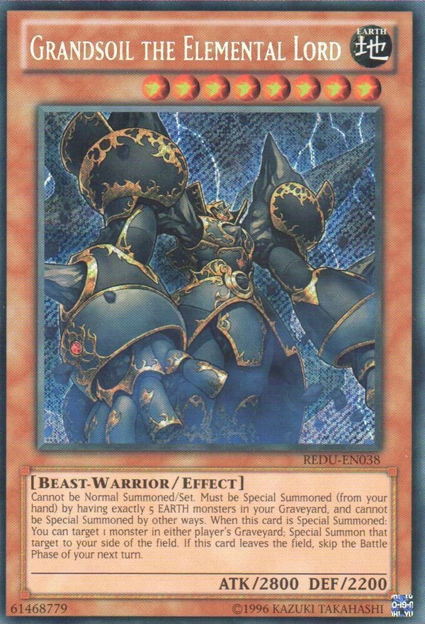 Grandsoil the Elemental Lord - REDU-EN038 - Secret Rare - Unlimited available at 401 Games Canada
