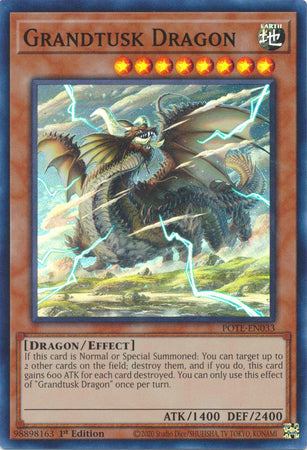 Grandtusk Dragon - POTE-EN033 - Super Rare - 1st Edition available at 401 Games Canada