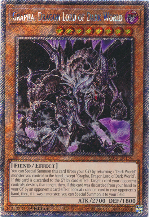 Grapha, Dragon Lord of Dark World (Platinum Secret Rare) - RA04-EN159 - Platinum Secret Rare - 1st Edition