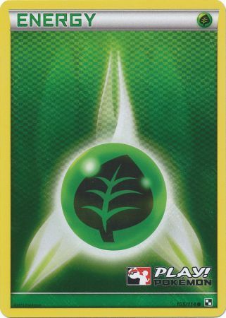 Grass Energy - 105/114 - Play! Pokemon Promo available at 401 Games Canada