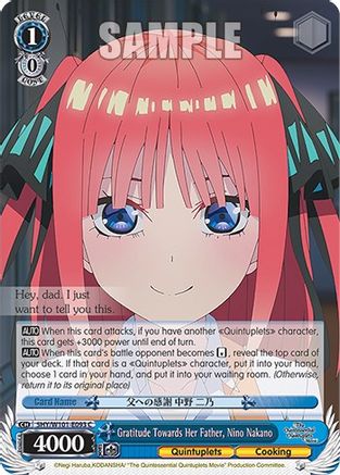 Gratitude Towards Her Father, Nino Nakano - 5HY/W101-E093 - Common available at 401 Games Canada