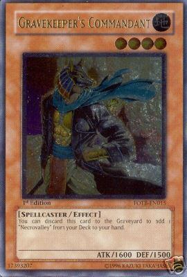 Gravekeeper's Commandant - FOTB-EN015 - Ultimate Rare - 1st Edition available at 401 Games Canada