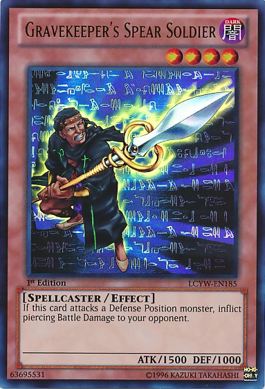 Gravekeeper's Spear Soldier - LCYW-EN185 - Ultra Rare - 1st Edition available at 401 Games Canada