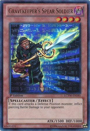 Gravekeeper's Spear Soldier - LCYW-EN185 - Ultra Rare - Unlimited available at 401 Games Canada