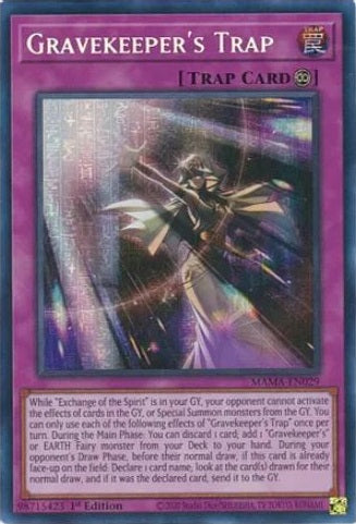 Gravekeeper's Trap - MAMA-EN029 - Secret Pharaoh's Rare - 1st Edition available at 401 Games Canada