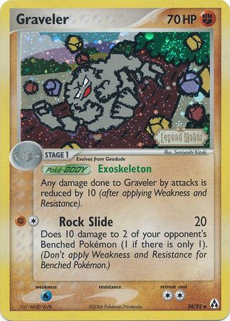 Graveler - 34/92 - Uncommon - Reverse Holo available at 401 Games Canada