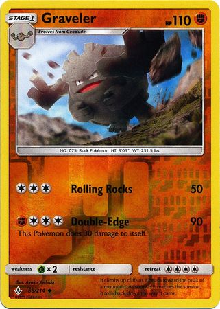 Graveler - 88/214 - Uncommon - Reverse Holo available at 401 Games Canada