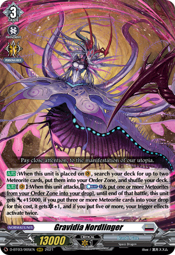 Gravidia Nordlinger - D-BT03/005 - Triple Rare available at 401 Games Canada