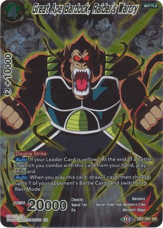 Great Ape Bardock, Raider's Warcry - DB1-061 - Super Rare (Alternate Art) (Foil) available at 401 Games Canada