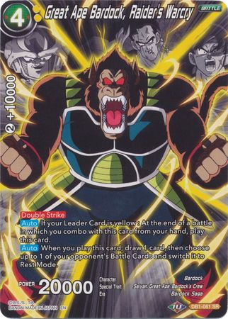 Great Ape Bardock, Raider's Warcry - DB1-061 - Super Rare (Alternate Art) available at 401 Games Canada