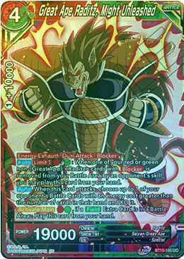 Great Ape Raditz, Might Unleashed - BT15-145 - Uncommon (FOIL) available at 401 Games Canada