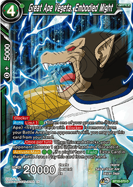 Great Ape Vegeta, Embodied Might - BT15-073 - Common available at 401 Games Canada