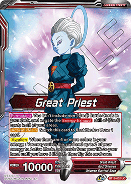 Great Priest // Great Priest, Commander of Angels - BT16-002 - Uncommon (Foil) available at 401 Games Canada