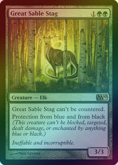 Great Sable Stag (Foil) (M10) available at 401 Games Canada