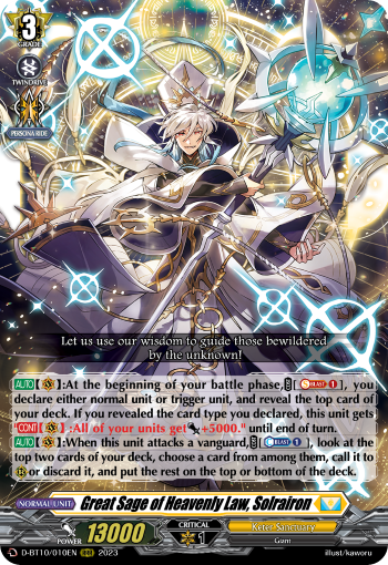 Great Sage of Heavenly Law, Solrairon - D-BT10/010 - Triple Rare available at 401 Games Canada