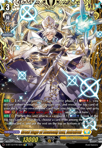 Great Sage of Heavenly Law, Solrairon - D-BT10/FFR10 - Double Frame Rare available at 401 Games Canada