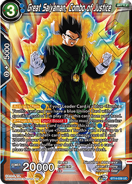 Great Saiyaman, Combo of Justice - BT14-039 - Uncommon available at 401 Games Canada