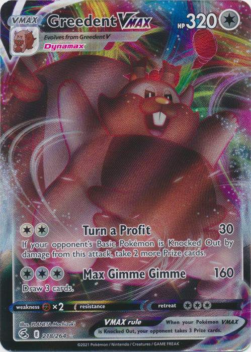 401 Games Canada - Greedent VMAX - 218/264 - Ultra Rare 401 Games Canada - Greedent VMAX - 218/264 - Ultra Rare
