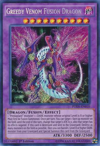 Greedy Venom Fusion Dragon - FUEN-EN010 - Secret Rare - 1st Edition available at 401 Games Canada