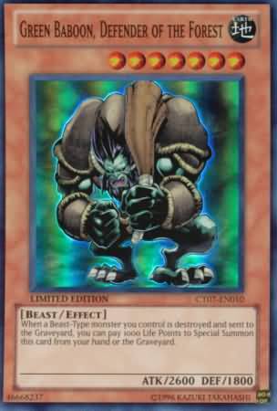 Green Baboon, Defender of the Forest - CT07-EN010 - Super Rare - Limited Edition available at 401 Games Canada