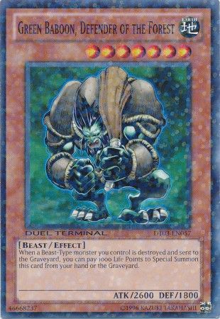 Green Baboon, Defender of the Forest - DT03-EN057 - Normal Parallel Rare available at 401 Games Canada